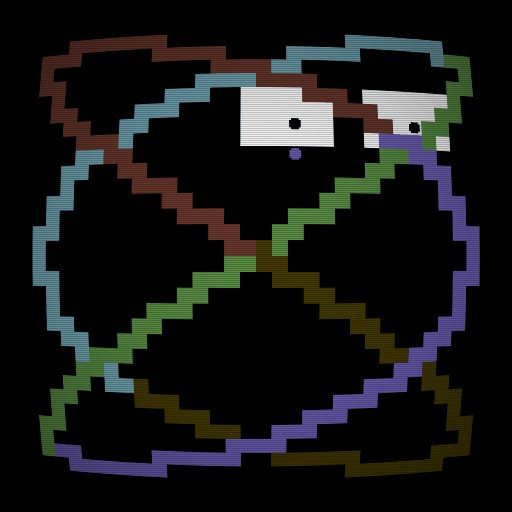 !"A colorful graphic design composed of a series of complex shapes and lines" that are "colorful designs", with some of them having a black and green color scheme. The text reads, "Picked up some of @mallriot_xyz nERVOUs generative art you can download your GIFs using the link in the QT below".