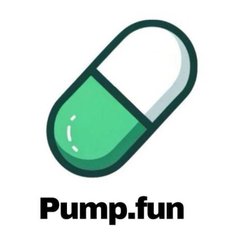 The Pump.fun logo featuring a green and white pill icon above the text 'Pump.fun'.