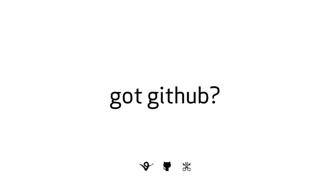 The image features a white background with black text that reads "got github?". Below this, there are three icons representing different programming languages: a V8 JavaScript engine icon, a V8.js engine icon, and an Open Source logo for the Linux kernel. The text also includes a link to a post on AskVine asking about virtuals and private inference credits.