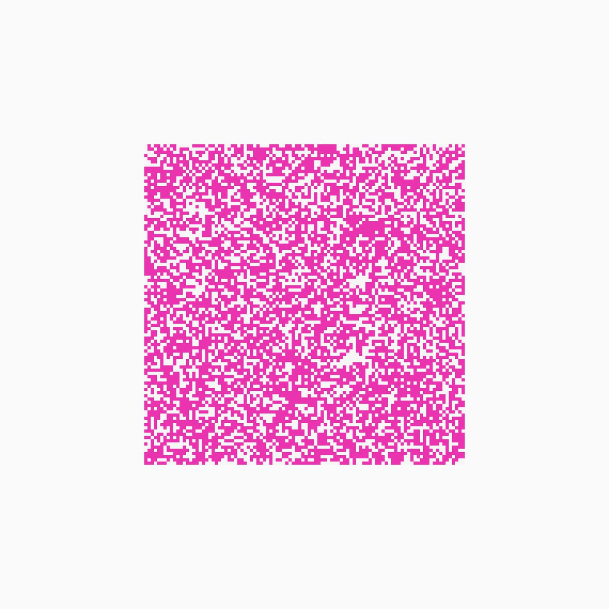 The image features a square with a pink background, which appears to be a pixel art style. The square has a white border around it, giving it a unique and eye-catching appearance. The image does not contain any text or other discernible objects, making it a simple yet striking visual composition.