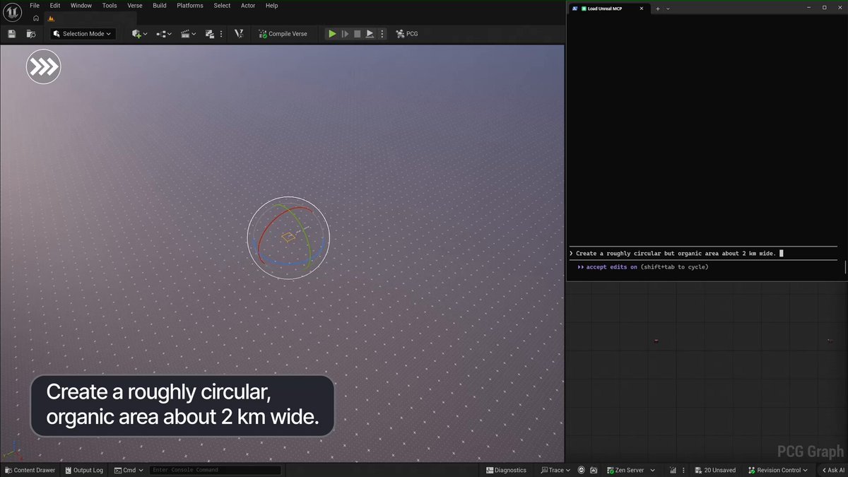 The image shows a computer screen with an open video editing software, likely Adobe Premiere Pro or similar program. On the left side of the screen, there's a text box that reads "Focus on what is in the image and how it relates to the post". The right side of the screen displays a video editing interface with various elements such as a timeline, a video player, and a progress bar. In the bottom right corner, there are two lines of code written in a programming language like C++ or JavaScript.