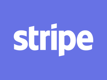 The image features a blue square with white text that reads "stripe" written in all capital letters, positioned centrally within the frame. The background color of the image is purple, which contrasts nicely with the white text. The image does not contain any other objects or elements, and it does not provide any additional information about the content of the post.