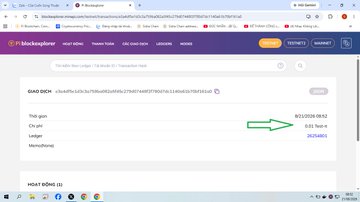 A Pi Blockchain transaction page shows a transfer of **90.22651 Pi** with a fee of **2.92461 Pi**, highlighting how transaction fees could undermine Pi’s use as a payment currency, as the post argues.