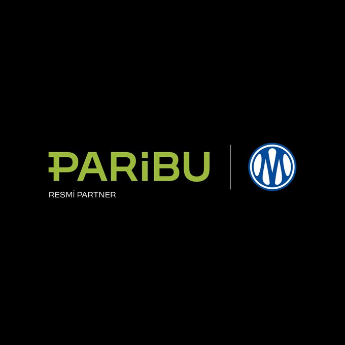 The image shows a partnership announcement banner featuring the "PARİBU" logo (a Turkish cryptocurrency exchange) in green alongside Olympique de Marseille's blue circular crest, with "RESMİ PARTNER" text below, visually confirming Paribu's role as the official Turkish partner for the Marseille Fan Token pre-sale and listing.