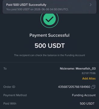 The image shows a payment success message with a green checkmark, indicating that the payment has been successfully processed. The message also includes details about the funding account and the amount of money being sent. It appears that the funds have been used for two people's accounts, as indicated by the text "Add Allies".