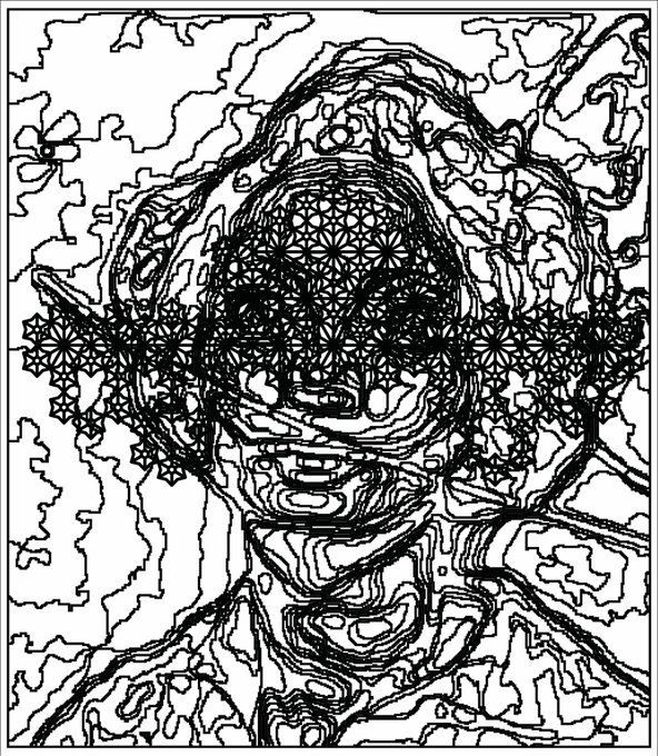 The image features a black and white portrait of a person's face, with their head and shoulders prominently displayed. The background consists of a tree branch patterned with flowers, adding an artistic touch to the composition. The caption below the image reads "My 1/1 piece is officially with one of my favorite people now. @Sx_Zr04 Thanks for always having my back on @objktcom objkt.com/users/tz1bcjdz". This message highlights the connection between the person depicted in the portrait and a specific user, suggesting that they have a strong bond or shared interest.