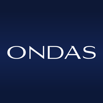 The word 'ONDAS' is displayed in white capital letters on a dark navy blue background.