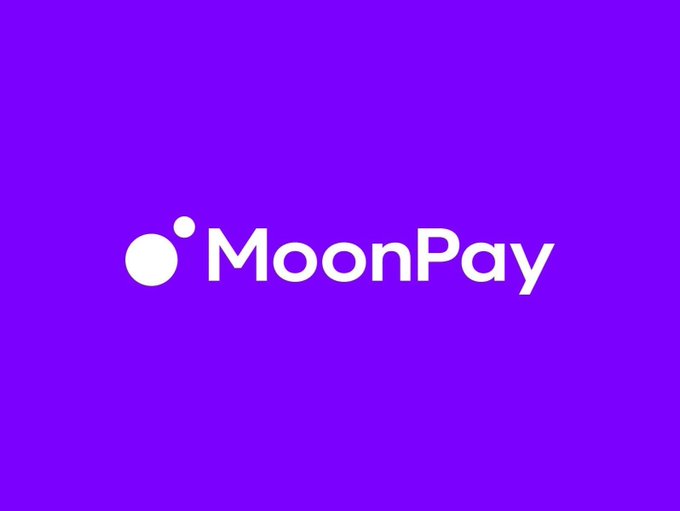 The MoonPay logo is shown against a vibrant purple background, symbolizing its new crypto interface, PayBox, which allows ChatGPT and Claude users to execute on-chain transactions.