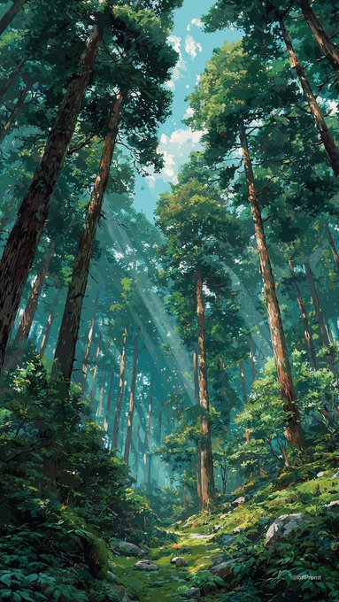 The image features a forest scene with tall trees and lush greenery, creating an atmosphere of tranquility and peace. The sun shines through the canopy, casting dappled shadows across the forest floor. The perspective of the photo is taken from below, looking up at the towering trees, which adds to the sense of being immersed in nature. The image also contains text that reads "a new day, a fresh opportunity, and another 24 hours to get a little closer to the goals we're chasing because starting today with gratitude, focus, and the energy that comes from a good night's rest". This message emphasizes the importance of appreciating the beauty of nature and taking time for oneself in order to maintain balance and well-being.