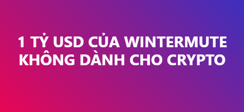 A title card with Vietnamese text reading '1 TỶ USD CỦA WINTERMUTE KHÔNG DÀNH CHO CRYPTO' (1 Billion USD of Wintermute is not for Crypto) on a gradient background.