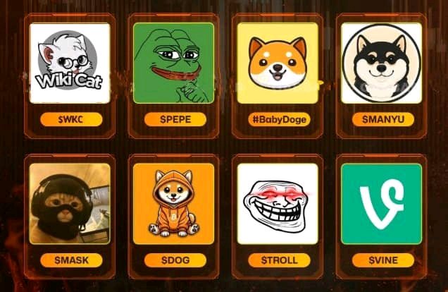 The image features a grid of nine square icons, each representing a different animal or character from various sources such as social media platforms like Instagram, Twitter, and Facebook. The animals include a cat, dog, frog, and other characters with unique designs. The icons are arranged in a 3x3 grid on the screen, creating an organized layout that allows viewers to easily compare and contrast each one of them.
