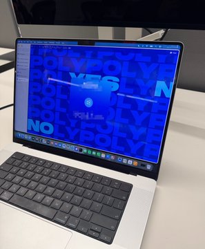 A laptop screen displays the Polymarket website with a blue-themed background featuring repeating "POLYMARKET" branding, alongside what appears to be a webcam notification popup. The image relates to speculation about a $POLY token generation event (TGE), potentially dated for September 2027 according to the post's analysis.