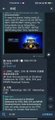 A dark-themed mobile interface screenshot showing a list of news or announcements, likely from a crypto or blockchain application, with small thumbnail images.