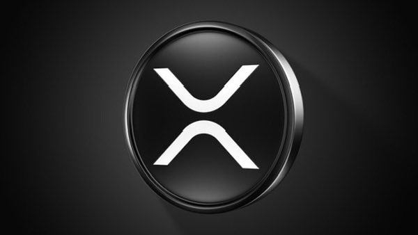 A sleek, 3D-rendered black circular logo with a metallic silver rim containing a stylized white 'X' logo, set against a dark gradient background.