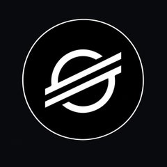 A white circular logo with a stylized 'S' crossed by lines on a black background.