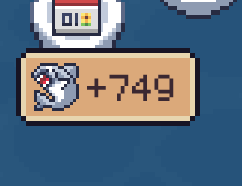 A pixelated fish icon displays "+749" on a wooden sign, representing the fish caught during today's Fish Frenzy event in the game 0xSunflowerLand.