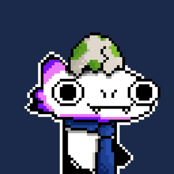 A cute pixel-art white dinosaur character with a green and white beanie smiles for a selfie, fitting the playful "felt cute, might delete later" vibe of the post inviting feedback and friend requests.