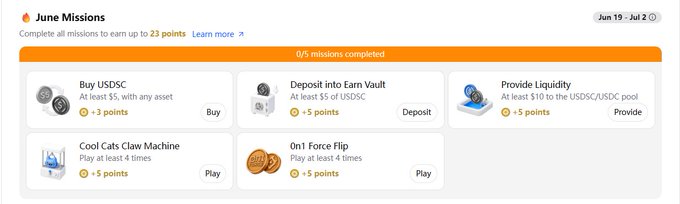 The image shows a screenshot of an app page that features various options for earning points, such as using an external website like CoBank claw machine or a credit card reader, and playing games. The screen contains multiple buttons, each offering a different point-gaining activity. Some options require input from the user, while others offer preloaded game files to download. The main text on the page states that users are free to choose which points they want to gain through these various activities or rewards.