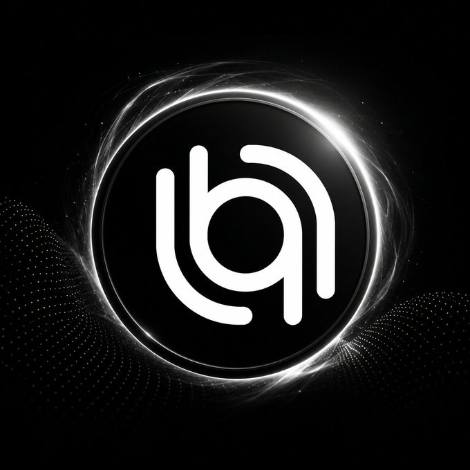 A stylized logo featuring interconnected letters resembling 'b' and 'a' inside a glowing circular design with a dark, starry background.