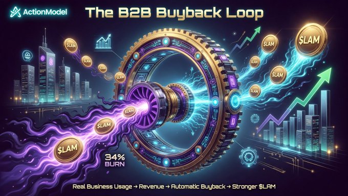 The B2B Buyback Loop is a marketing strategy that leverages artificial intelligence (AI) to generate leads for businesses. The flywheel is a visual representation of this process, with a large circular machine powered by a purple flame at its center. The flame represents the AI-generated leads, and as it spins faster, more leads are generated. These leads can then be used by businesses to target specific audiences through various marketing channels, such as email campaigns or social media ads. By using AI in this way, businesses can optimize their marketing efforts and generate real demand for their products or services.