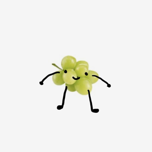 The image features a green grape that has been drawn with black lines to give it legs and arms, giving it the appearance of a cartoon character or a person. The caption for the image reads "GRAPE is launching soon on Pump fun A tiny grape with big meme energy. Sweet, weird, and ready to run. No promises. Just GRAPE". This playful and humorous representation of a grape adds a lighthearted touch to the post.