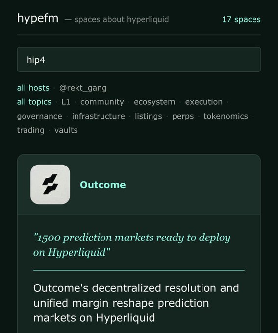 The image shows a screenshot of an online podcast recording with two hosts talking about Hyperliquid, an interesting topic that may involve trading or predicting market trends related to the future price of certain liquids like Hyperliquid. The hosts discuss different ways to analyze markets and predict outcomes.