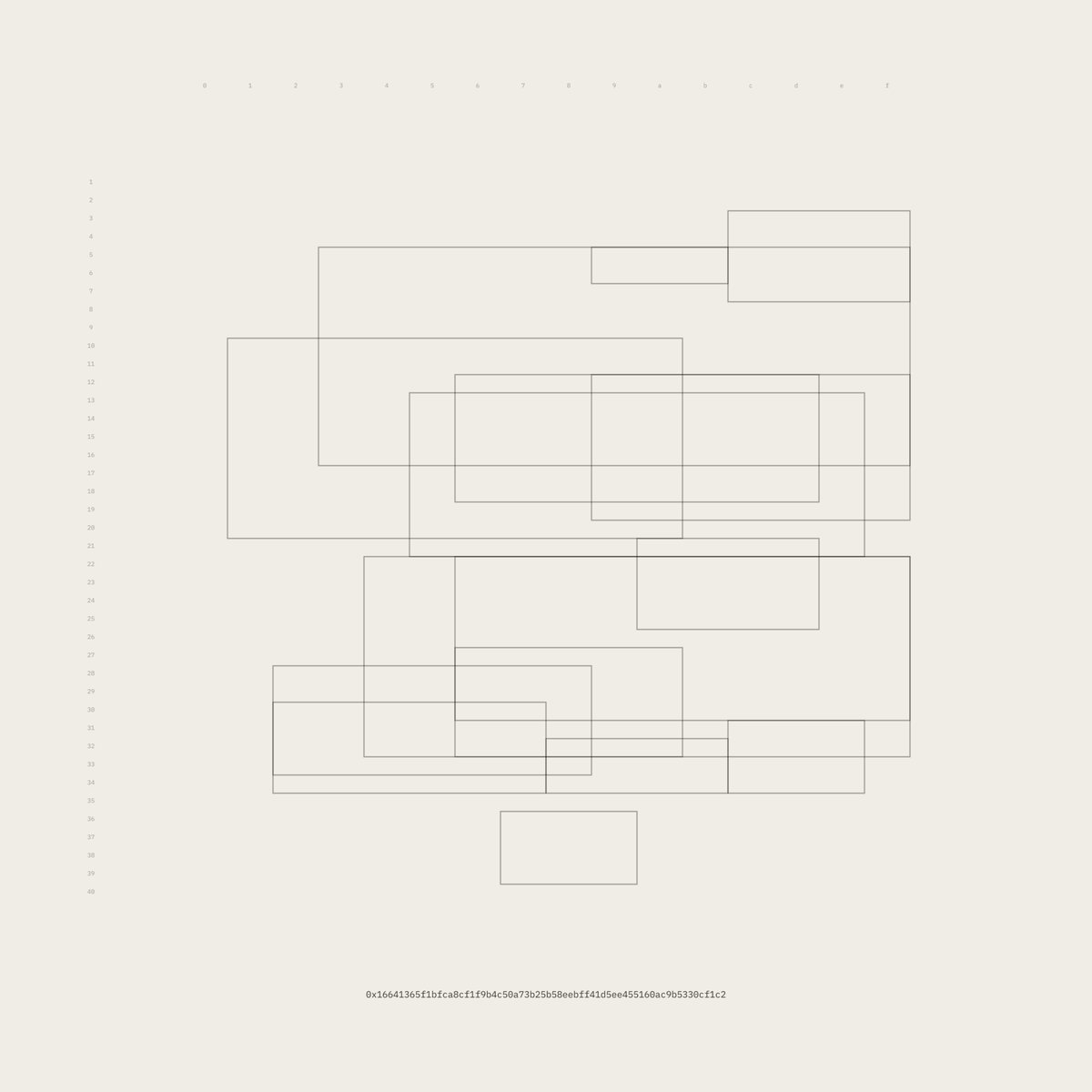 The image features an abstract art piece with a grid of lines, which appears to be a representation of a zero-knowledge protocol artwork. The title of the artwork reads "Introducing O(1) A zero-knowledge protocol artwork." This artwork is described as a thesis that explores the concept of a constant commitment to a single slot of Ethereum storage. The image also includes a caption that provides information about the artwork, such as its title and the date it was posted on social media platforms like Twitter or Instagram.