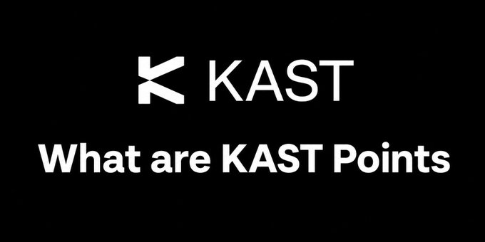 The image features a black and white logo for the company KAST. The text "What are KAST Points?" is written below the logo, indicating that these points can be earned through various activities or purchases made with KAST cards. These points can then be redeemed for rewards such as cashback, discounts, or other benefits depending on the card type and provider.