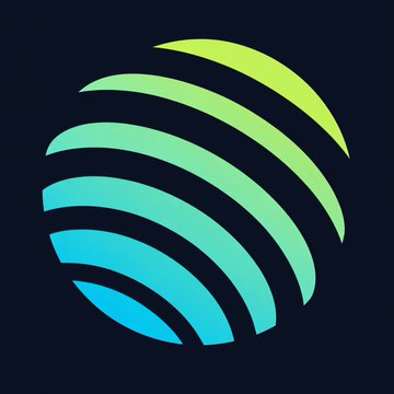 A stylized sphere logo composed of curved horizontal bands in a green-to-blue gradient on a dark background, representing the Jupiter (JUP) mobile crypto wallet brand mentioned in the post.