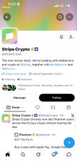 A screenshot of an Apple App Store page for 'Strike Crypto,' showing the app rating, developer info, and related cryptocurrency apps.