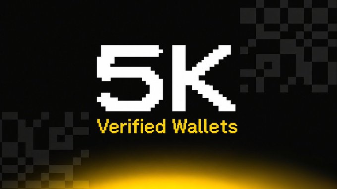 The image features a banner that announces "5,000 Verified Wallets reached!". It displays the title of the post at the top, which says "5,000 Verified Wallets reached! The MONA community keeps growing. We've officially crossed 5,000 verified wallets, a huge milestone on our journey to building one of Solana's strongest communities." 

In addition, there is text at the bottom that provides information about how these verified wallets were acquired and who will be receiving them. It mentions a competition between "10 winners" and offers an enticing prize: 200,000 dollars!