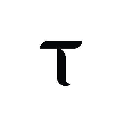 The image features an illustration of the letter "T" rendered in a modern style with a black and white color scheme. The letter appears to be floating or hovering above the viewer's head, giving it a unique and artistic appearance. The background is plain white, which further emphasizes the prominence of the "T". The post that accompanies this image discusses Bitcoin, an innovative digital currency system that rewards users for producing useful information across specialized subnets focused on inference, data, security, and more.