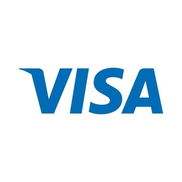 The image shows the blue VISA logo. It relates to the post by highlighting Visa, the world's largest payments network, which has launched USDC stablecoin payouts for businesses to enable 24/7 cross-border transactions across 180+ countries.