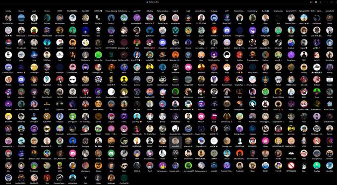 The image features a large grid of small circles with various logos and icons inside them. The text at the bottom of the image reads "Congratulations to the new @Arc Architects. Now that you become Architects, your journey properly begins. Not yet an Architect? Do not worry. If you have clear and genuine intention, you are still early to join Arc community and become Architect."