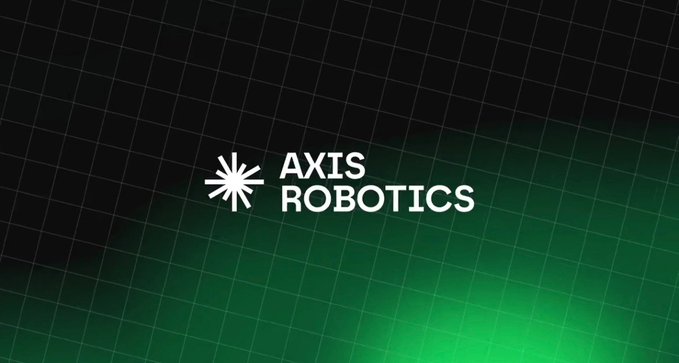 A logo graphic for 'AXIS ROBOTICS' featuring a stylized asterisk symbol on a dark background with a green grid pattern.