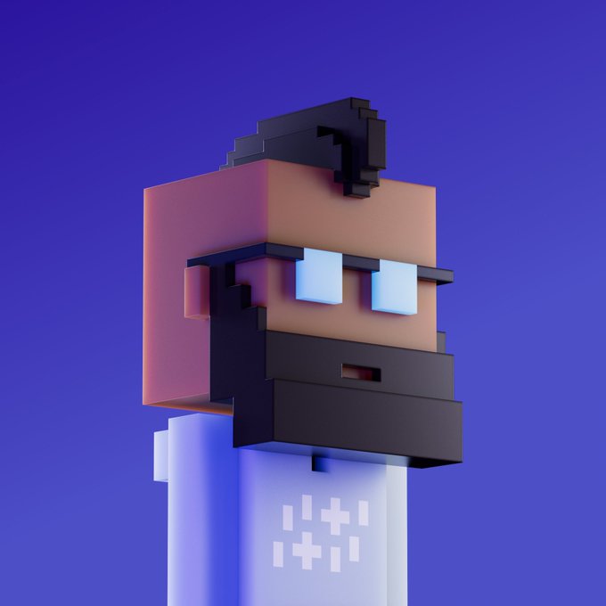 The image features a 3D rendering of a person wearing glasses, with a beard and a black top hat. The person appears to be standing against a blue background, giving off an impression of a futuristic or alternate reality setting. The caption "Lately I'M just always meebin. Happy Punkday!" is written below the image, which seems to be related to the 3D rendering in some way.