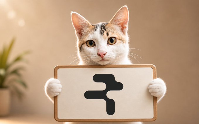 A white and orange cat holding a sign displaying the Tether (USDT) cryptocurrency logo.