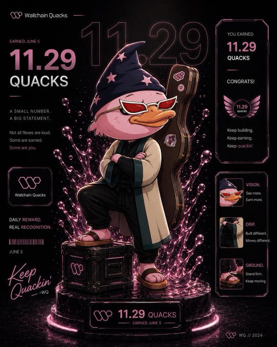 "The double-digit plateau has become absolutely undeniable, and it seems to be kicking off this month with the sequence 11.29 Quacks for June. This might have been an accidental mixup of text or data, but that's a real shame considering the importance of @wallchain to all of us. The pattern appears to be becoming increasingly noticeable in this post."