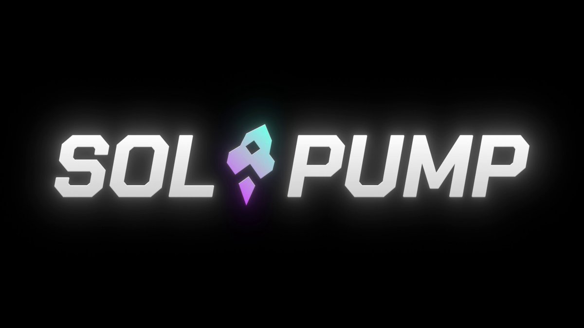 The image features a logo for a website called Solpump.io, which appears to be an online platform for trading cryptocurrencies like Bitcoin. The logo consists of a white banner with the word "Solpump" written in black letters above it. Below the logo is a small purple icon that resembles a rocket ship or a flying saucer. This design element suggests that the website might have something related to space exploration, such as virtual currency trading or cryptocurrency mining. The image also includes text that reads: "BEST CLIPS OF THE WEEK #50 MASSIVE HANDS. ONLY ON Solpump.io picking 10 peoplefor free solana."