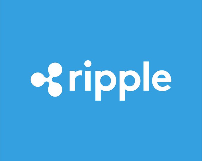 The blue Ripple cryptocurrency logo featuring its white emblem and lowercase 'ripple' text on a blue background.