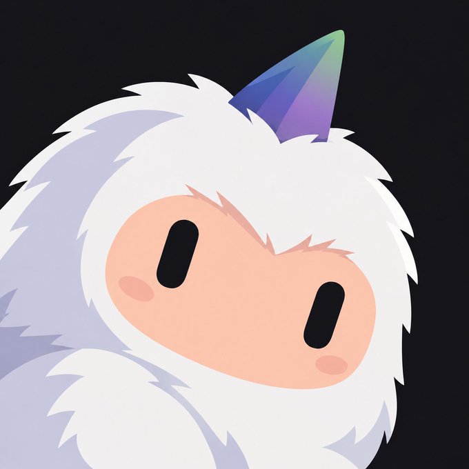 A cute, fluffy white cartoon character with a colorful gradient horn (resembling a unicorn mascot) stares blankly against a black background, seemingly used as a mascot or branding image for the "BULK" trading platform's invite-only mainnet announcement.