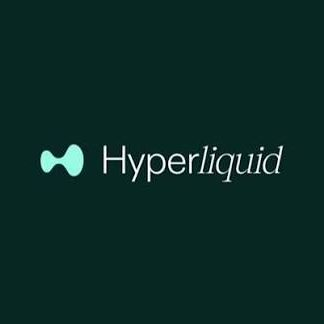 A logo for 'Hyperliquid' displayed on a dark teal background with a stylized icon next to the wordmark.