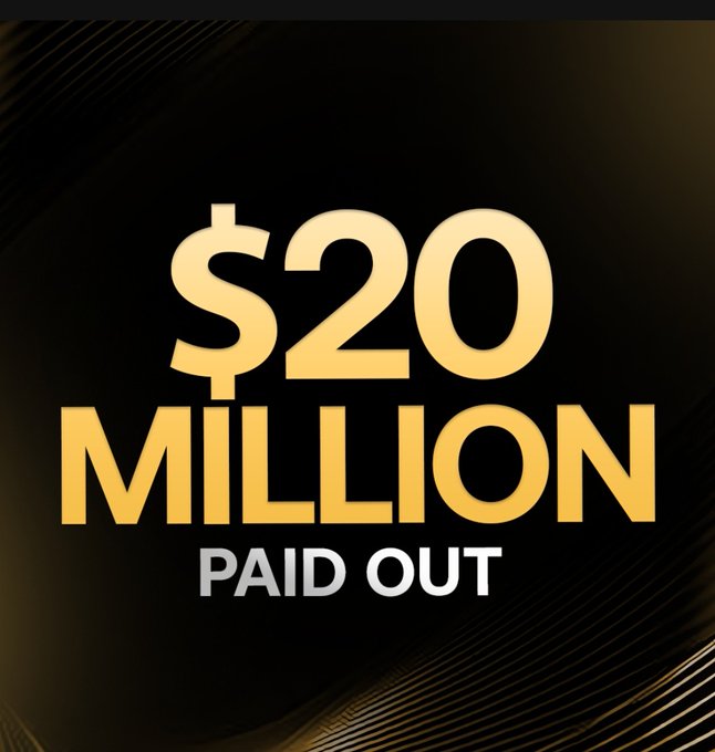 The image is a promotional advertisement for a trading platform that has paid out $21 million in trader payouts. The text in the image emphasizes this impressive feat, stating "Congratulations to @GoatFunded on exceeding $21 Million in trader payouts! Amazing achievement and proof of a growing trading community". This message indicates a significant milestone reached by the trading platform and highlights its success in generating substantial financial gains for its users.