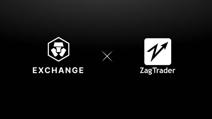 A black graphic displaying logos for 'EXCHANGE' and 'ZagTrader' separated by an 'X', indicating a partnership or collaboration.