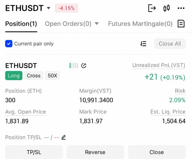 "Let' s do something crazy. 50X $ETH long activated. either this trade becomes legendary, or it leaves behind a valuable lesson. No fear. No hesitation. Just conviction.ETHUSDT Long Telegram Community: t.me/RexnftcryptoOf ..."