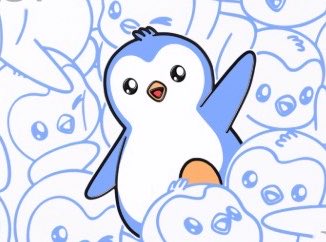 The image features a cartoon penguin standing out against a background of other cartoon penguins. The penguin has its arms raised high above its head, giving off a cheerful vibe. The surrounding penguins are mostly white with some blue accents, creating a visually appealing scene. The text in the image reads "Pengu is crypto’s biggest consumer brand but token demand still unproven. TGE by year-end the catalyst Pudgy is now undoubtedly crypto’s biggest consumer brand." This suggests that the penguin might be associated with cryptocurrency or digital assets, and its popularity could be linked to the development of these assets in the future.

The image also includes a reference to "6 million wallets" and an "ETF ads," which implies that the penguin is being used as a mascot for a cryptocurrency exchange or token project. The post concludes by stating that the penguin's popularity is due to its association with crypto, and it is now considered the biggest consumer brand in this context.