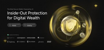 The image shows a promotional graphic for a crypto security solution titled "Inside-Out Protection for Digital Wealth," featured on Coin98 Wallet and powered by AI. It highlights tools like "Machine Learning Proctor" and "Statistical Control Chat Investigator," along with partner logos including Morphware, Hacken, Cyberex, and others. The visual features a glowing golden shield inside an atom-like design, symbolizing advanced AI-driven protection for digital assets, aligning with the post about Cypheus RePAD's real-time anomaly detection for crypto security.