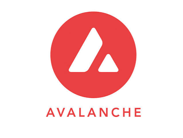 The Avalanche cryptocurrency logo featuring a red circle with a white triangular mountain design and the word 'AVALANCHE' below.