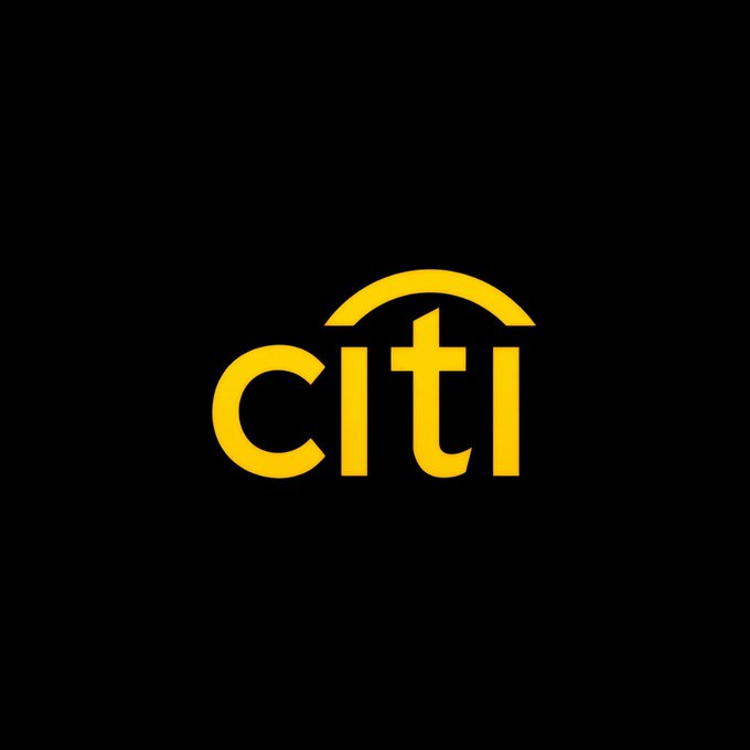 The image shows the yellow Citi logo on a black background. It accompanies the news that Citi is launching tokenized deposit-based international transfers for Japanese companies by year-end.