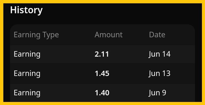 In the image, there is a screenshot of an excel spreadsheet with columns labeled "History", " Earnings", and " Amount". The cells contain information about when the screenshot was taken and how much money has been earned or spent during that period. Specifically, it shows dates ranging from June 1st to July 9th (6 days) with data for each day displayed in the spreadsheet. There is also a note or comment in the image indicating something about Spain's performance or an upcoming event where there might be goals to achieve within the given time frame. The primary focus of this screenshot appears to be tracking and analyzing financial data from a historical perspective.
